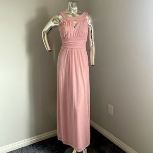 Sweet Storm Sparkly Pink Full Length Sleeveless Gown